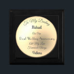 Husband Pearl Wedding Anniversary Keepake Box Erinnerungskiste<br><div class="desc">Herrliches Pearl Design personalisierte Ehemänner Wedding Anniversary Keepake / Geschenkboxen.</div>