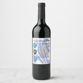 Husband Poem Wine Bottle Label 60. Geburtstag Weinetikett