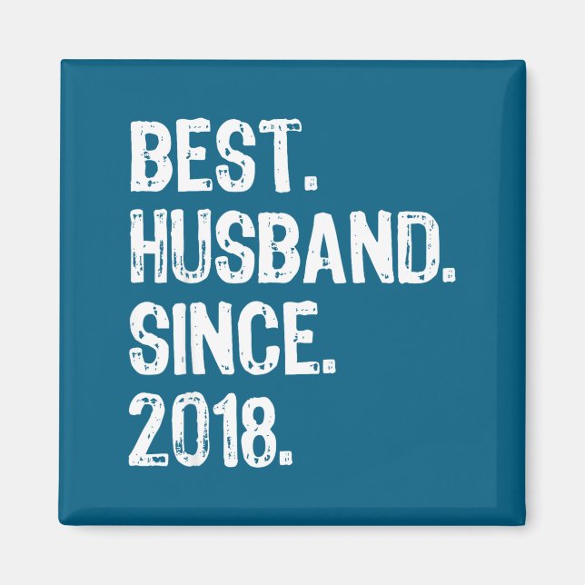 Husband Since 2018 1st Wedding Artwork Magnet (Vorne)