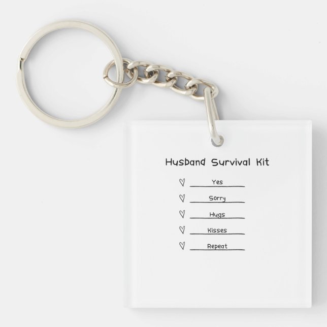 Husband Survival Kit niedlich Schlüsselanhänger (Vorderseite)