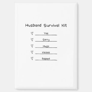 Husband Survival Kit süß  Magnet