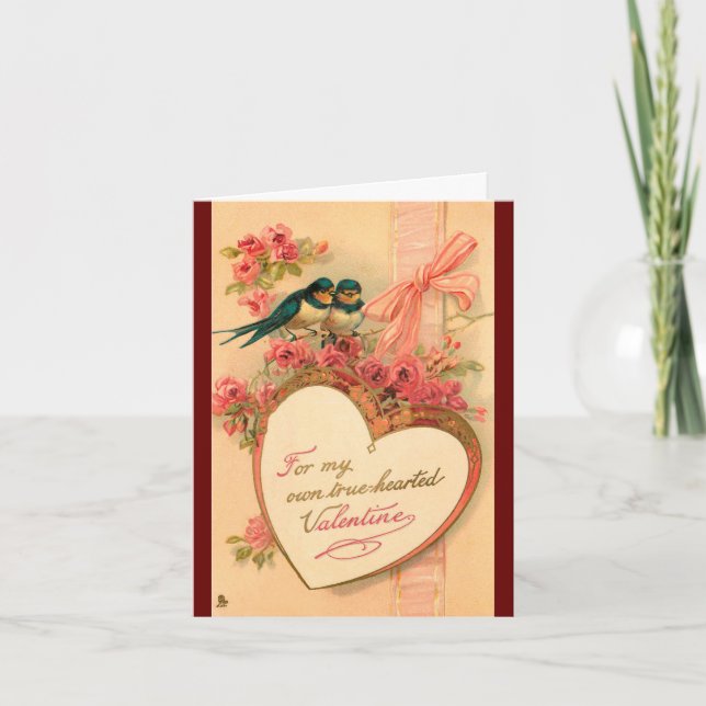 Husband Valentine Bluebirds Card Feiertagskarte (Vorderseite)