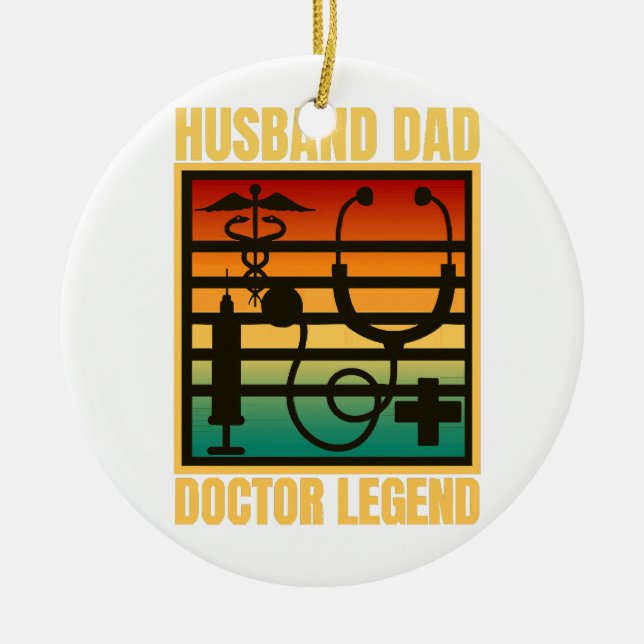 Husband Vater Doctor Legend Keramik Ornament (Vorne)