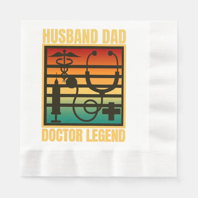 Husband Vater Doctor Legend Serviette (Vorderseite)