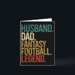 Husband Vater Fantasy Football Legend Funny Men Re Karte<br><div class="desc">Husband Vater Fantasy Football Legend Funny Men Retro Diy Gift</div>