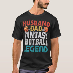 Husband Vater Fantasy Football Legende Men Retro T-Shirt