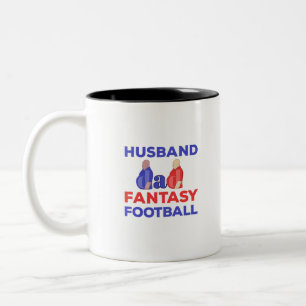 Husband Vater Fantasy Football Zweifarbige Tasse