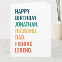Husband Vater Fischen Legend Individuelle Name Geb
