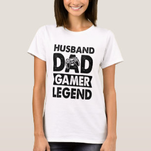 Husband Vater Gamer Legend Funny T-Shirt