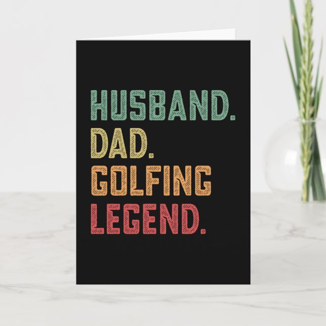 Husband Vater Golfing Legend Golf Karte (Vorderseite)