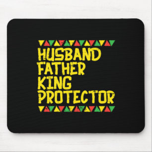 Husband Vater King Protector Kente Black African Mousepad