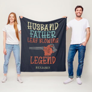 Husband Vater Leaf Blower Legend Novelty Fleecedecke