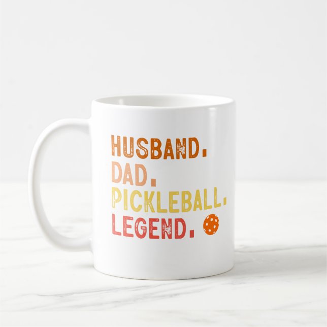 Husband Vater Pickelball Legende Geschenk Kaffeetasse (Links)