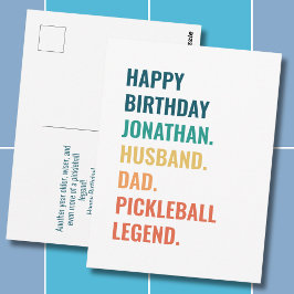 Husband Vater Pickleball Legend Individuelle Name Postkarte