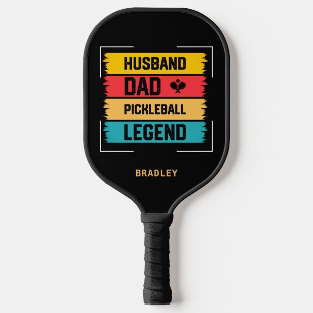 Husband Vater Pickleball Legend Personalisiert Nam Pickleball Schläger (Vorderseite)