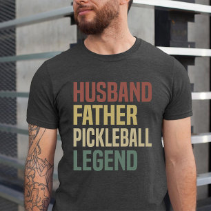 Husband Vater Pickleball Legend   Retro Pickleball T-Shirt