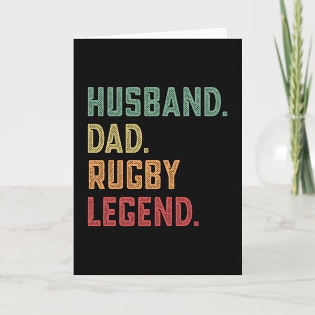 Husband Vater Rugby Legend Sports Karte (Vorderseite)