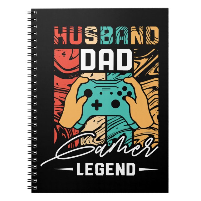 Husband Vater Video Game Legende Notizblock (Vorderseite)
