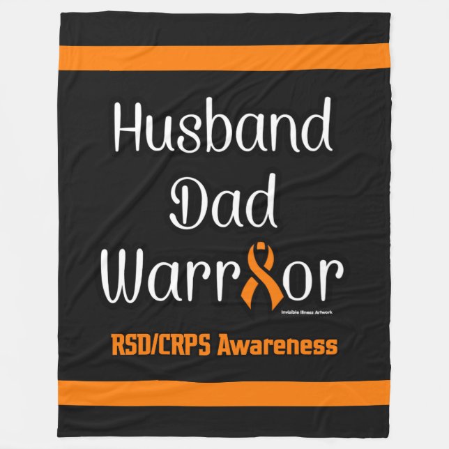 Husband Vater Warrior...RSD/CRPS Fleece Blanket (Vorderseite)