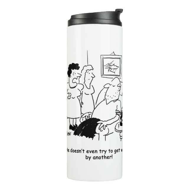 Husband versucht nicht, den Wued Thermal Tumbler z Thermosbecher (Nach links gedreht)