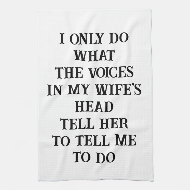 Husband Wife Joke Kitchen Hand Towel Geschirrtuch (Vertikal)