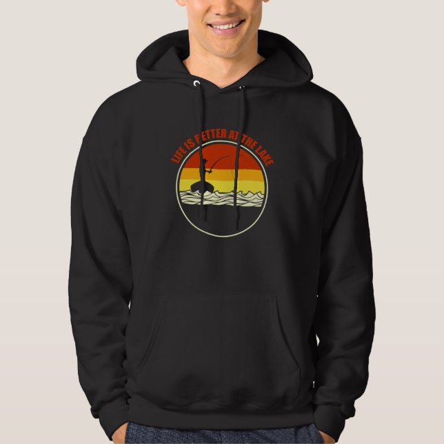 Husband Wife life is better at the lake Hoodie (Vorderseite)