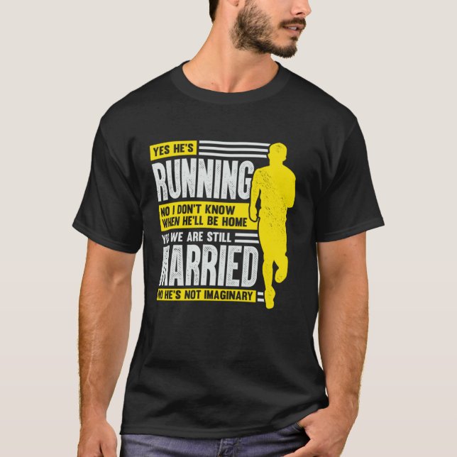 Husband Wife Marathon Running for a Runner s Wife T-Shirt (Vorderseite)