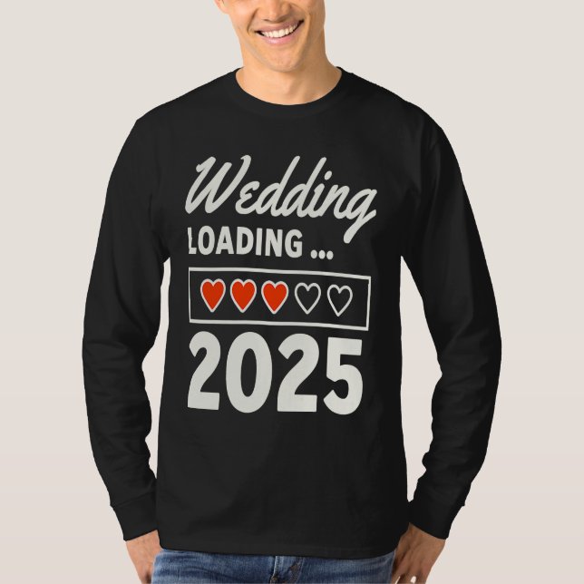 Husband Wife Wedding 2025 Matching Wedding Engagem T-Shirt (Vorderseite)