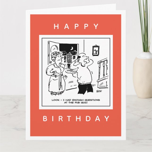 Husband Will nicht, Cartoon zu hinterfragen Karte (Vorderseite)