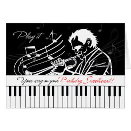 Husband's Birthday Music Theme Jazz Piano Keys