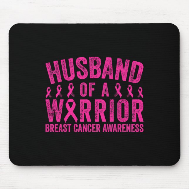 Husbynd eines Brustkrebs-Kriegers Mousepad (Vorne)