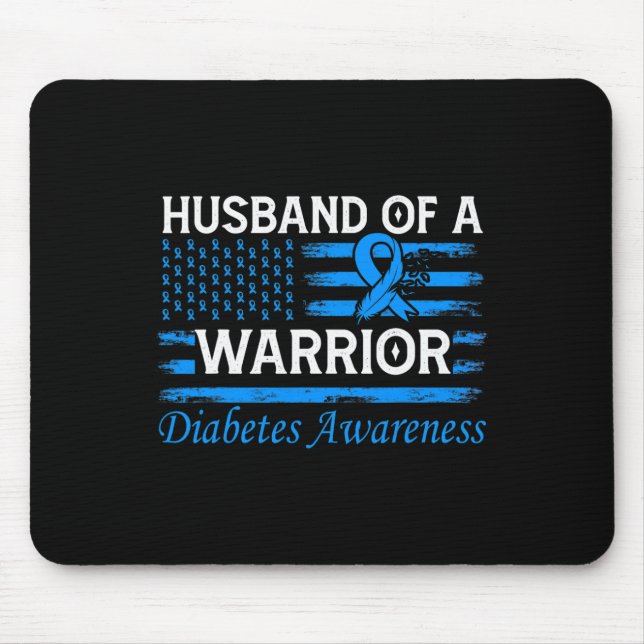 Husbynd eines Kriegers gegen Diabetes Mousepad (Vorne)