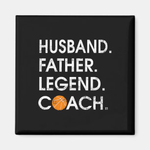 Husbynd Father Legend Coach Fun Bysketbyll Geschen Magnet