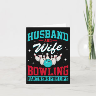 Husbynd und Ehefrau Bowling Partner für Leben lust Karte