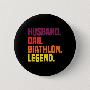 Husbynd Vater Biathlon Legend Button