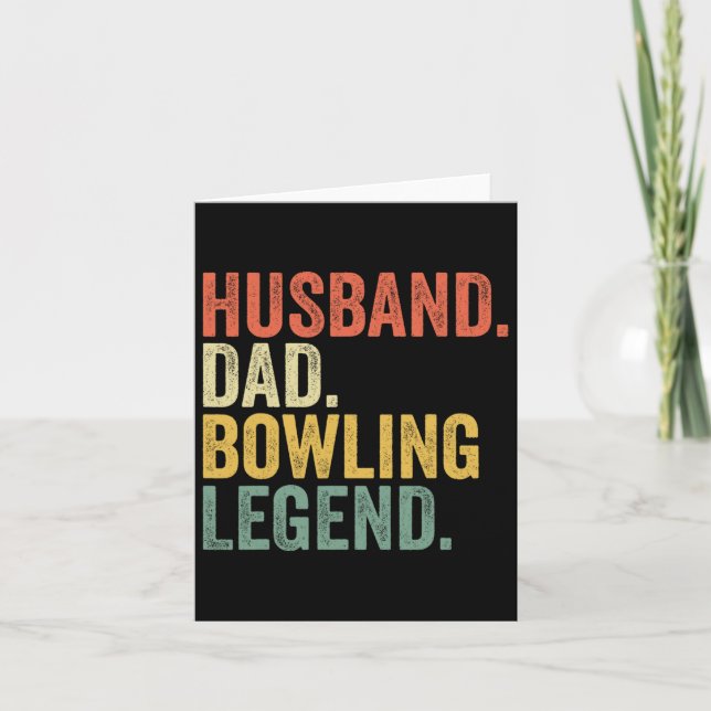 Husbynd Vater Bowling Legend Vatertag Bowling Pl Karte (Vorderseite)