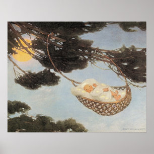 Hush-a-Bye, Baby Kinderzimmer Rhyme Poster