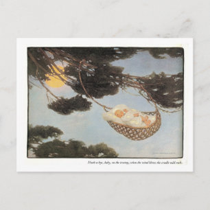Hush-a-Bye, Baby Kinderzimmer Rhyme Postkarte