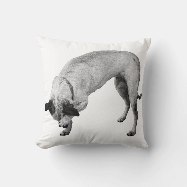 Hush-and-Grin Terrier Kissen (Vorderseite)