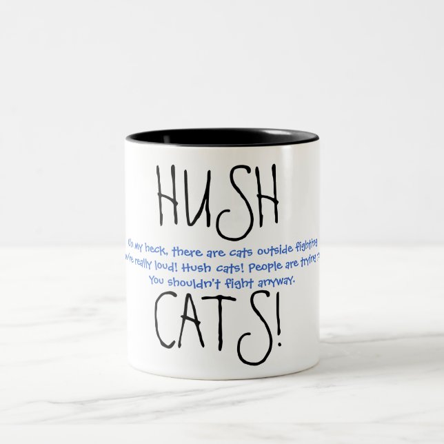 HUSHCATS! Ver. 3 Zweifarbige Tasse (Mittel)