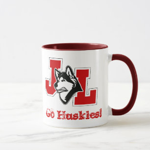Huskies, der die Schale gewinnt Tasse