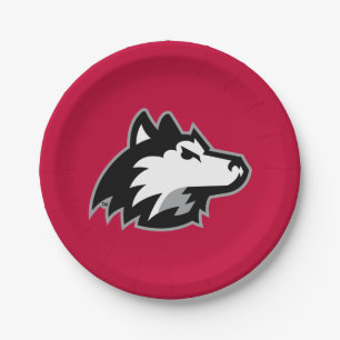 Huskies der Nord-Illinois Pappteller