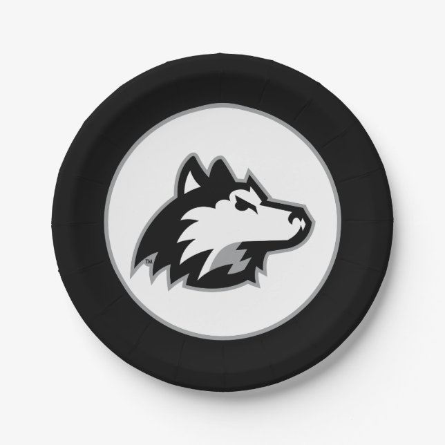 Huskies der Nord-Illinois Pappteller (Vorderseite)