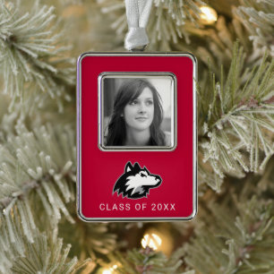 Huskies der Nord-Illinois Rahmen-Ornament Silber