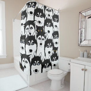Huskies Duschvorhang