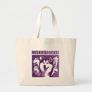 Huskies-Felsen! Jumbo Stoffbeutel