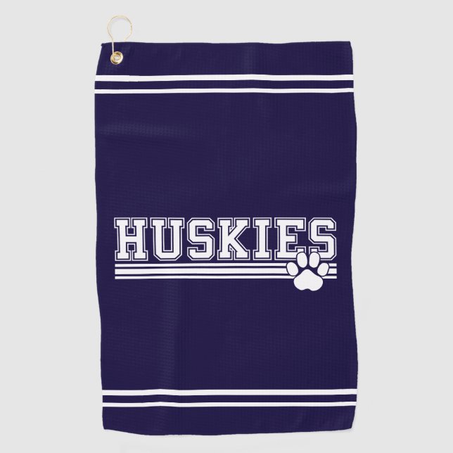 Huskies Golfhandtuch (Vorderseite)