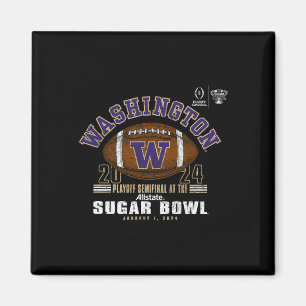 Huskies Sugar Bowl 2024 Cfp Football Vintages Logo Magnet