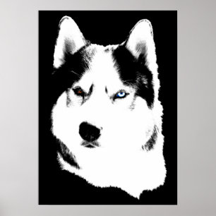 Husky Art Print Sled Dog Art Poster Husky Geschenk