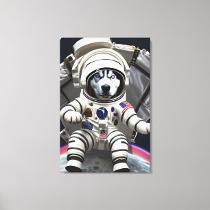 Husky-Astronaut-Leinwanddruck Leinwanddruck